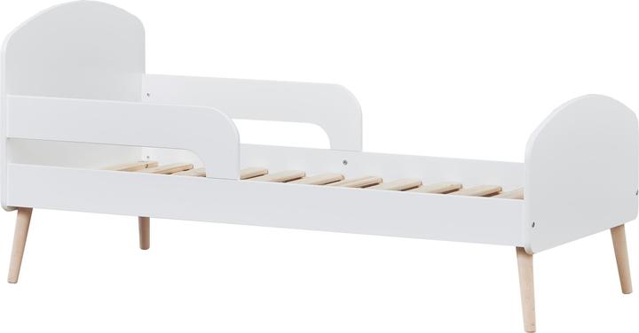 Produktbild Hoppekids Edles Kinderbett Kleinkinderbett aus MDF & massiver Eiche plus Rausfallschutz 70x160cm von (70 x 160 cm)