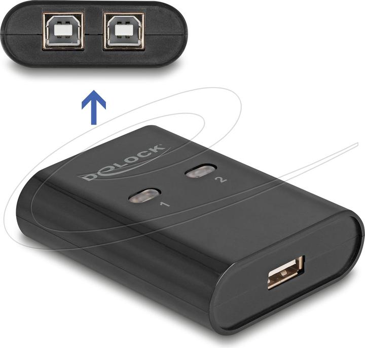 Actual product image Delock USB 2.0 switch for 2 PCs to 1 device
