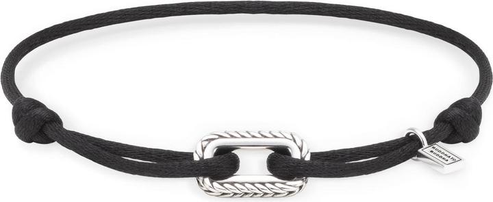 Immagine prodotto Buddha to Buddha Armband Kordel Barbara Silber Schwarz (27 cm, Nylon, Argento 925)