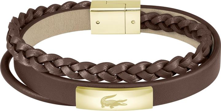 Immagine prodotto Lacoste Bracciale Fusion in pelle marrone 2040317 (Cuoio)
