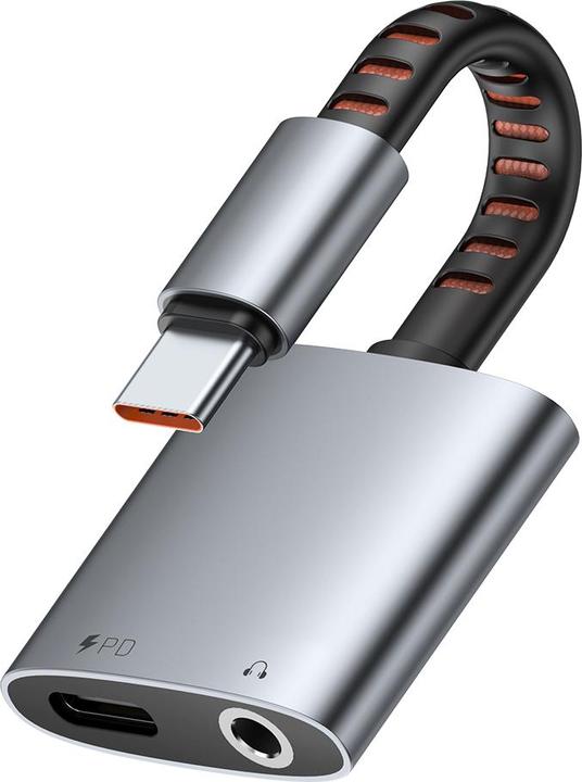 Mcdodo - 2 in 1 Typ-C auf Typ-C + AUX 3.5mm Audio Adapter (USB Type C, 3,5 mm aansluiting, USB Type C)