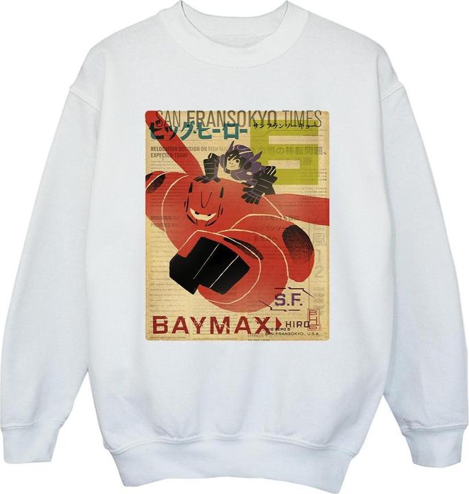 Immagine prodotto Disney Big Hero 6 Baymax Flying Baymax Newspaper Felpa Ragazze (104)