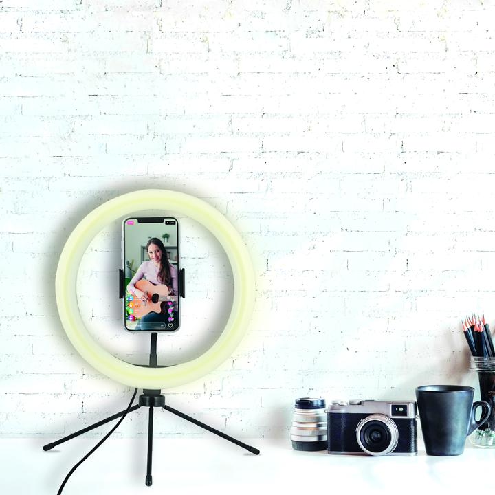 Produktbild T'nB Influence LED Ring 10" inkl. Tripod weiss/schwarz (Ringlicht)