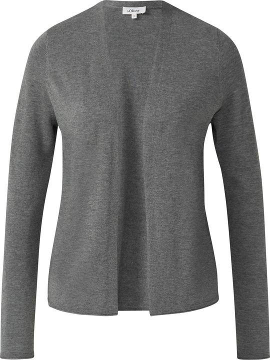 Produktbild s.Oliver Strickjacke Feinstrickjacke mit Rollkante am Saum (36)