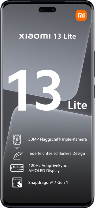 Xiaomi 13 Lite (128 GB, Black, 6.55", Dual SIM, 50 Mpx, 5G)