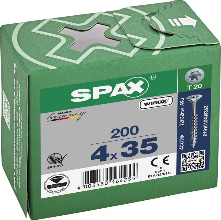 Actual product image Spax Universal screws 4 x 35 mm, 200 pieces (200 Screws per piece)