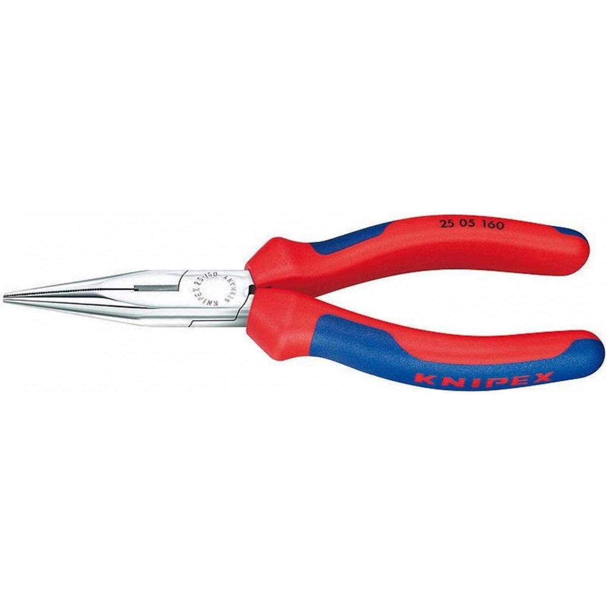 Knipex, Zange, Flachrundzange mit Schneide (160 mm)