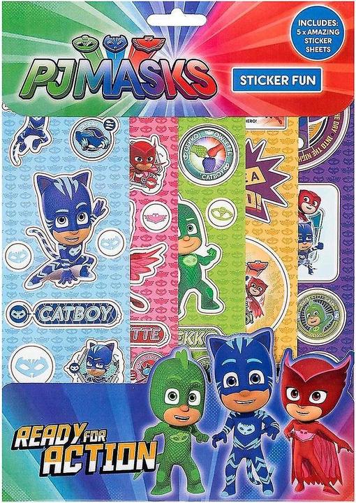 Actual product image PJ Masks Fun Characters Sticker Sheet (Pack of 5)