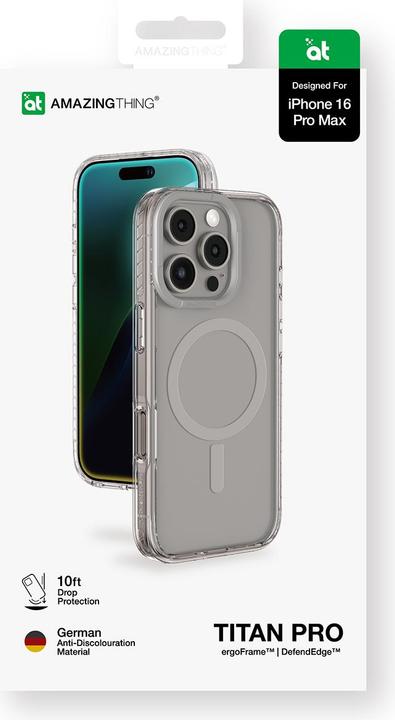 Actual product image Amazingthing Titan Pro Mag Case mit Magnetring für iPhone 16 Pro Max - Grau (Apple iPhone 16 Pro Max)