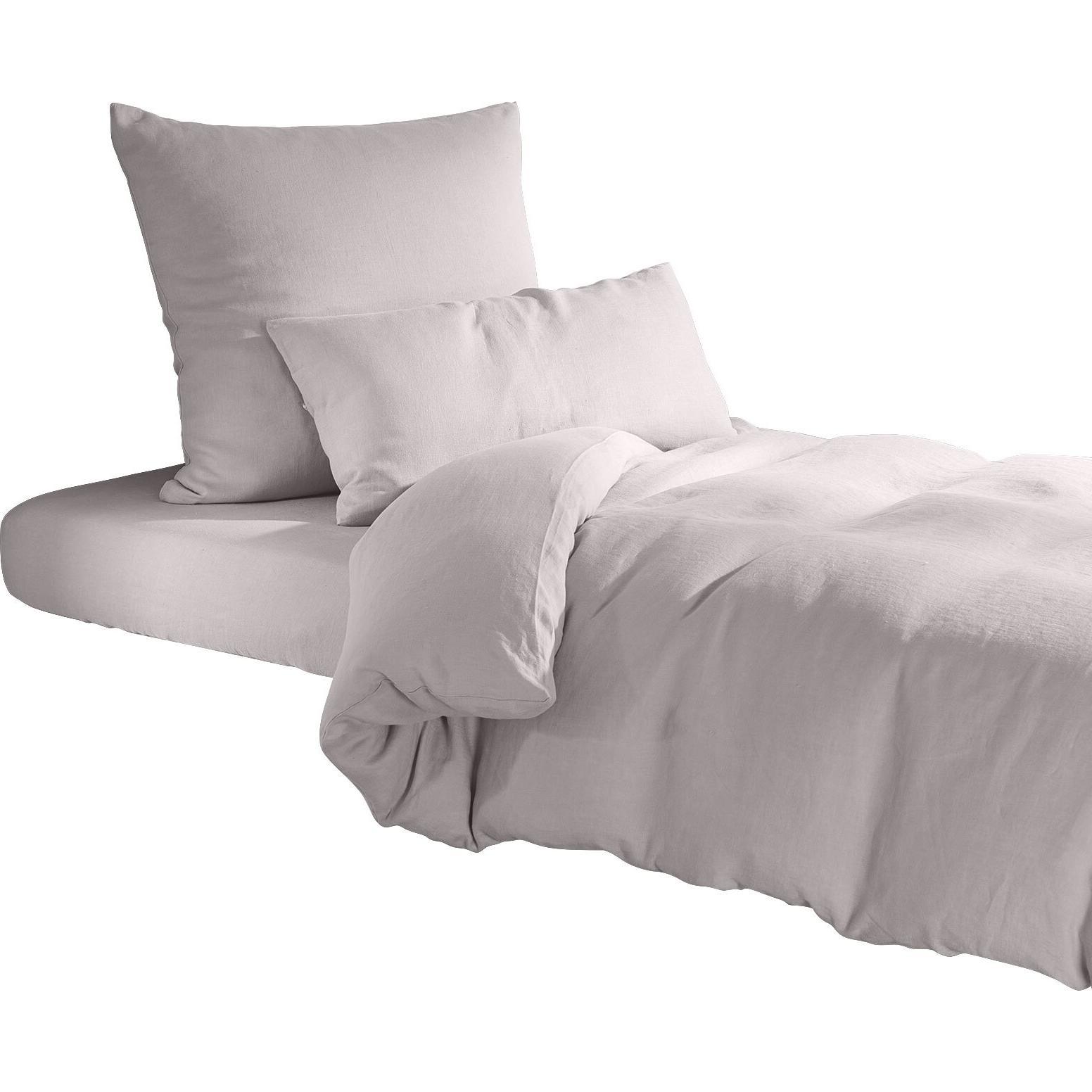 Traumschlaf, Bettwäsche, Uni-Leinen (Bettwäsche Set, 240 x 220 cm, 80 x 80 cm)