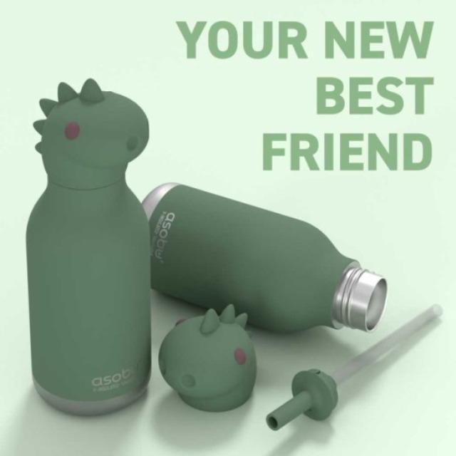 Actual product image Asobu Beasts Dinosaur - Thermos Bottle With Straw 460 Ml (0.46 l)