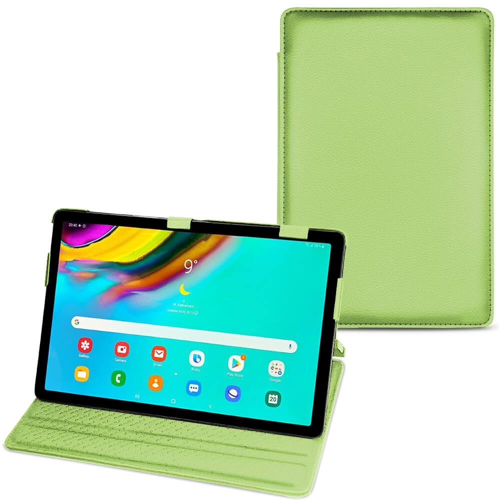 Noreve Lederschutzhülle horizontal (Galaxy Tab S5e), Tablet Hülle, Grün