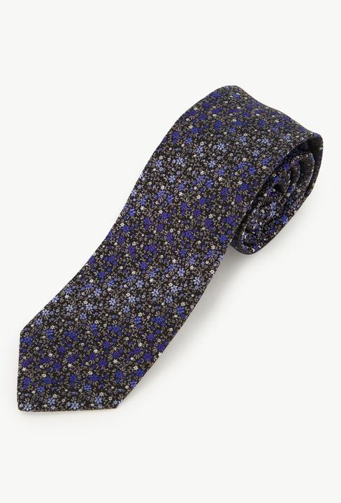 Immagine prodotto JP1880 Cravatta di seta particolarmente lunga con design floreale e 7,5 cm di larghezza