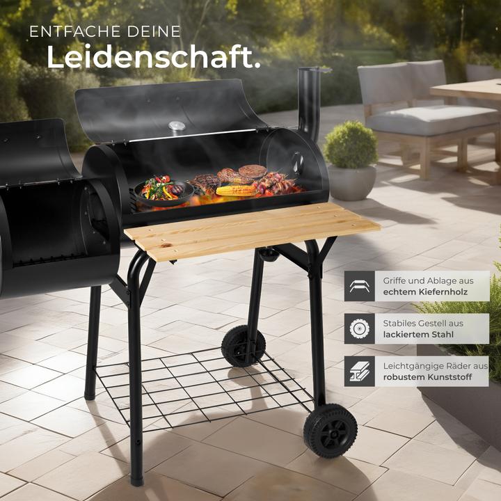 Produktbild tectake Holzkohlegrill Smoker (58 cm)