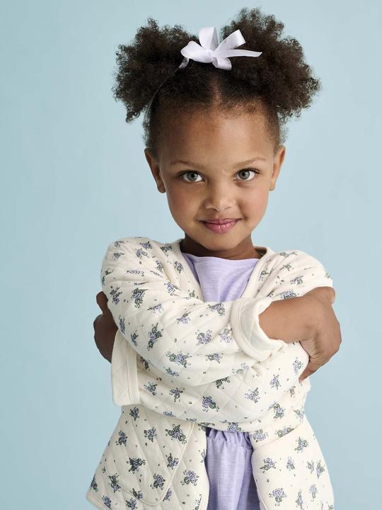 Produktbild Vertbaudet Mädchen-Set: Geblümte Jacke mit Steppnähten & Kleid (98)