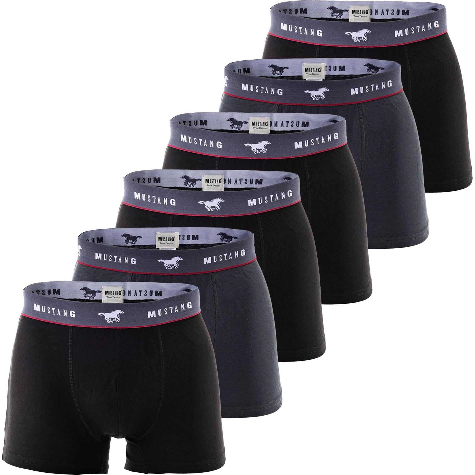 Mustang, Herren, Unterhosen, retro 6 pc pack, Mehrfarbig, (S, 6er Pack)