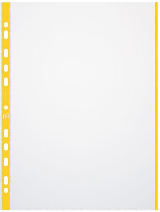 Produktbild Elba Prospekthüllen, DIN A4 mit farbigem Rand, PP, gelb 0,09 mm, glasklar, oben offen, Eurolochung (A4, 10x)