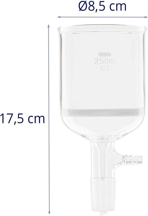 Produktbild Steinberg Glasfritte 250 ml 24/40 bis 160 °C Borosilikatglas Trennfilter Labor-Fritte