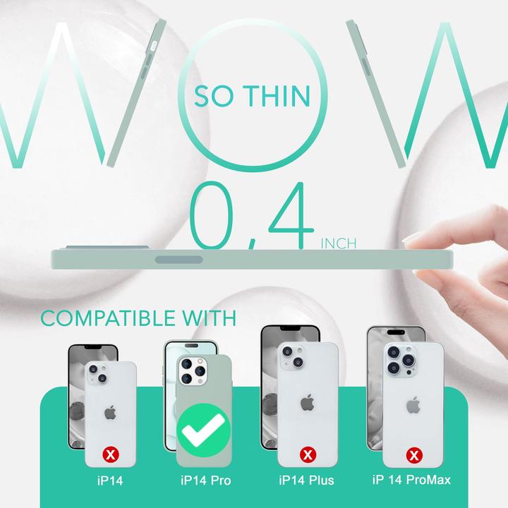 Produktbild Nalia Liquid Silikon Hülle mit MagSafe Funktion & 2x Display Schutzglas (Apple iPhone 14 Pro)