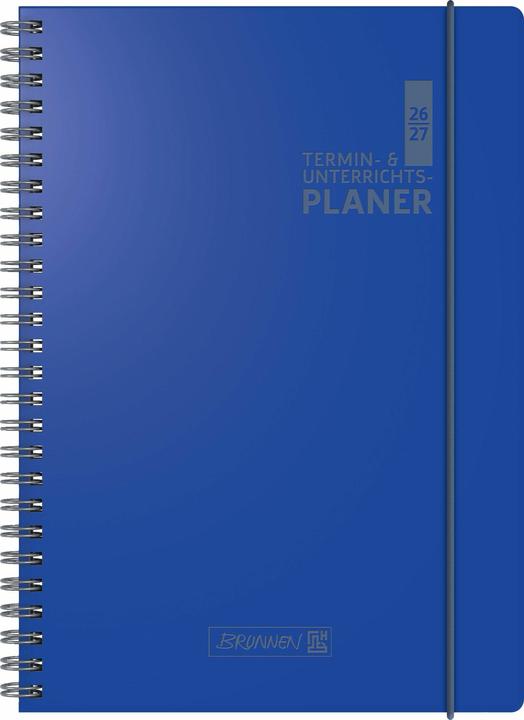 Brunnen Appointment & Lesson Planner 2026/2027 | A4, plastic, blue (A4, 1 settimana / 2 pagine)