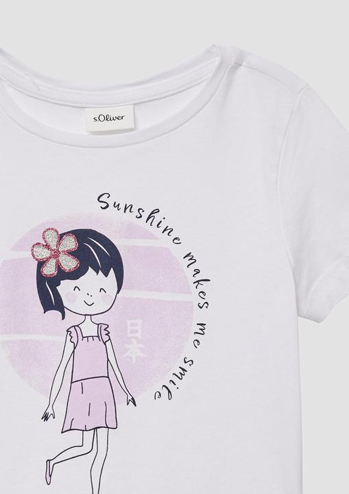 Produktbild S.Oliver T-Shirt T-Shirt mit Glitzerprint (92)
