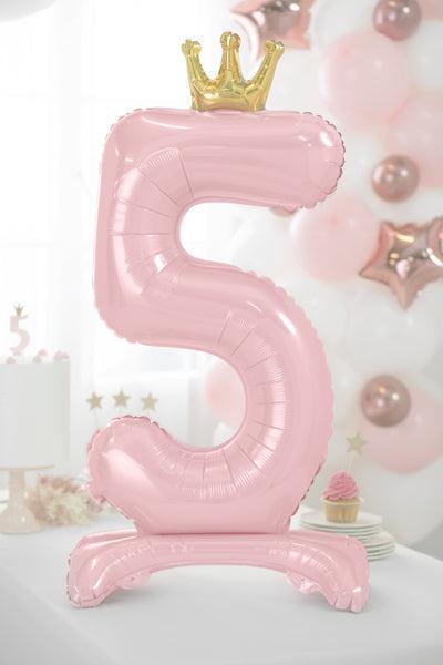 Produktbild Partydeco Ballon Zahl 4 auf fuss - Rosa (1 x)