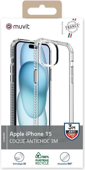 Image du produit Muvit Étui renforcé pour iPhone 15 Series (Apple iPhone 15)