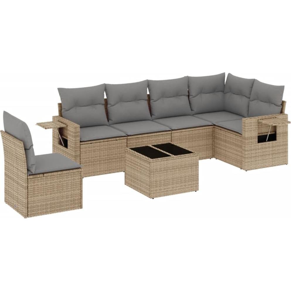 VidaXL, Gartenlounge, 10-tlg. Garten-Lounge-Set mit Kissen