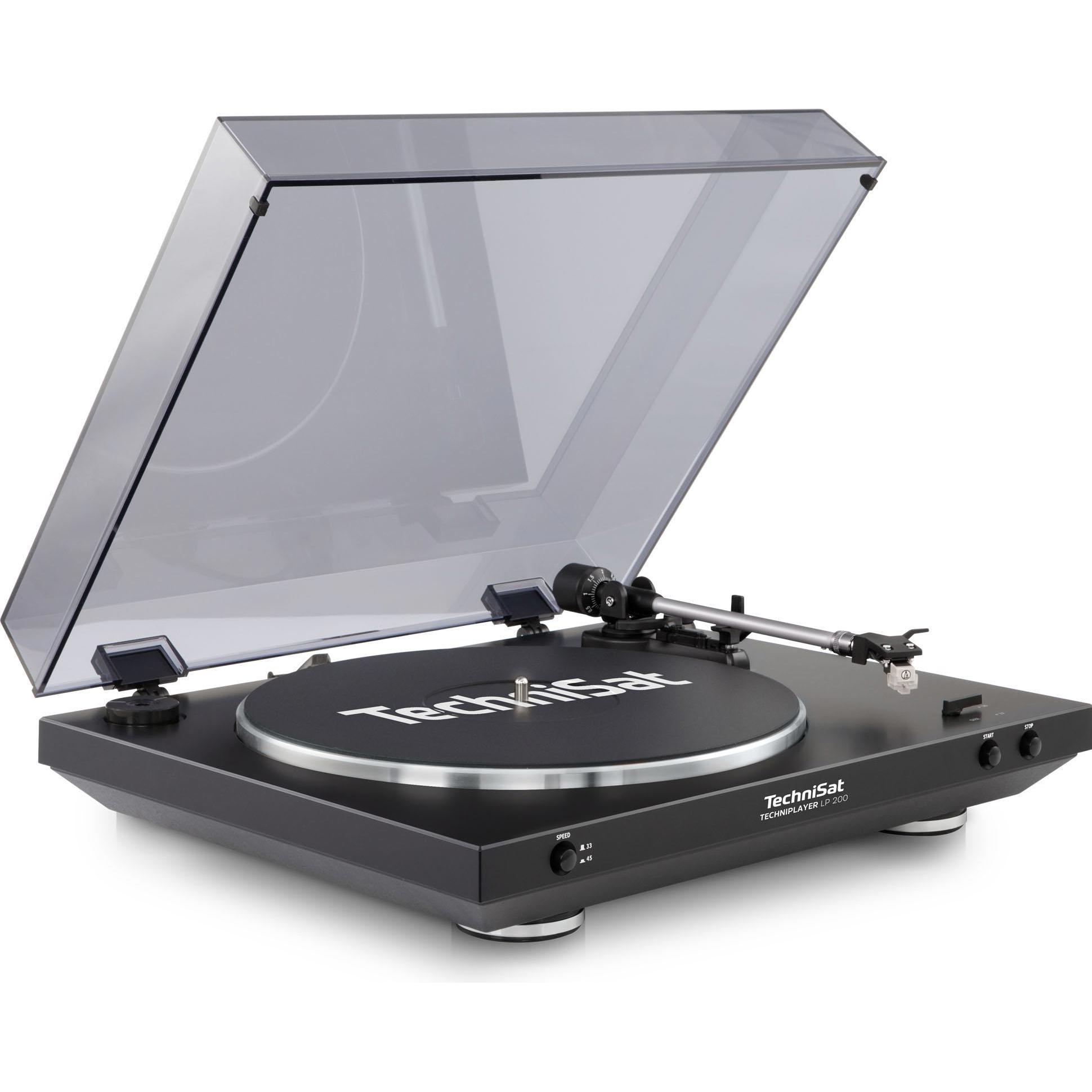 TechniSat TechniPlayer LP200 (Vollautomatisch), Plattenspieler, Schwarz