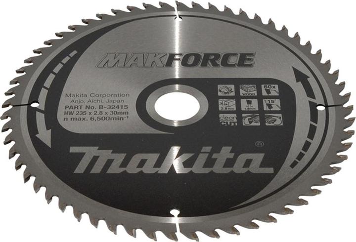 Productafbeelding Makita Zaagblad MAKFORCE 235x30x60Z