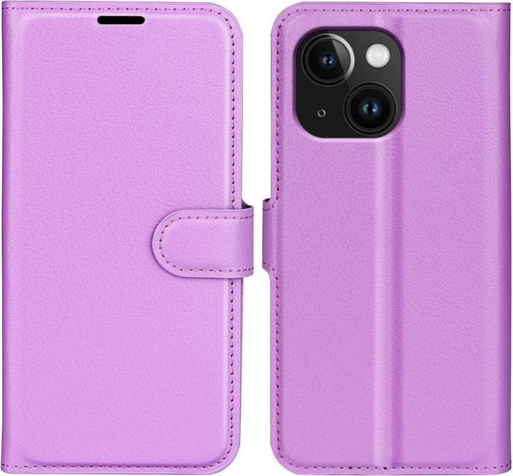 Produktbild Cover-Discount iPhone 15 Plus - Leder Etui Hülle violett (Apple iPhone 15 Plus)