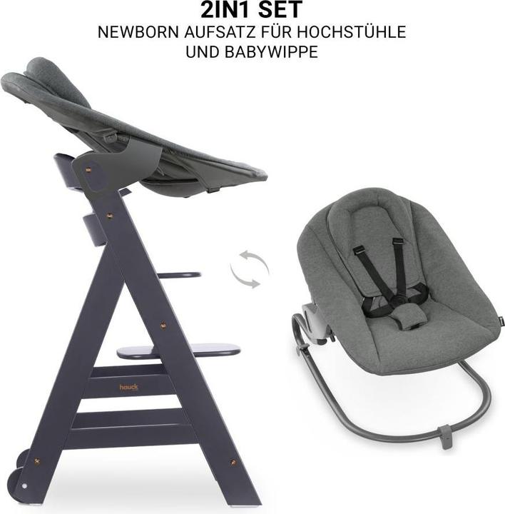 Image du produit Hauck Chaise haute Beta Plus Dark Grey 5-pièces Newborn Set - Chaise haute (Chaise haute)