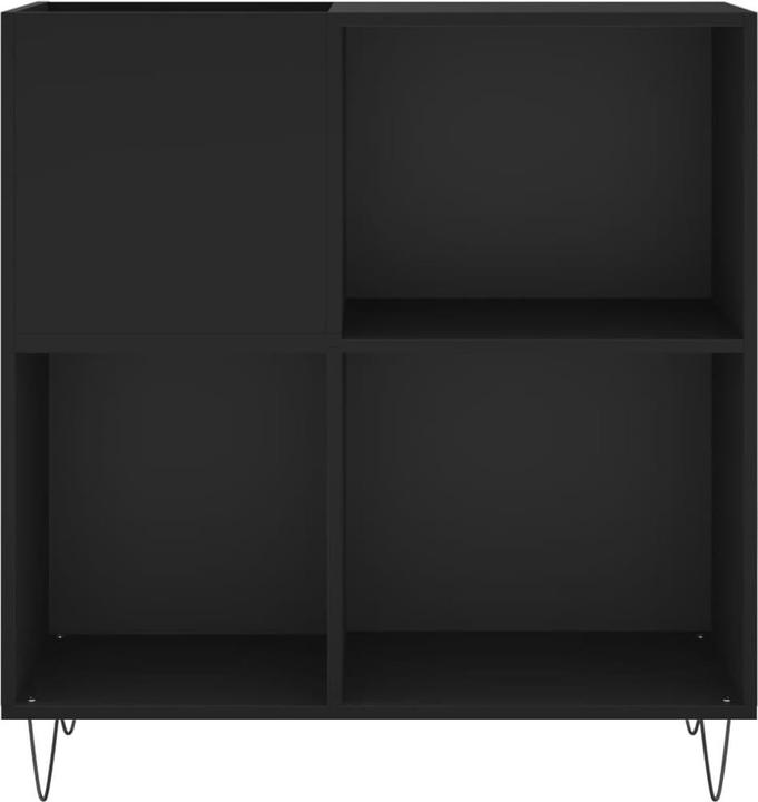 Image du produit VidaXL Plattenschrank Schwarz 84,5x38x89 cm Holzwerkstoff, Farbe