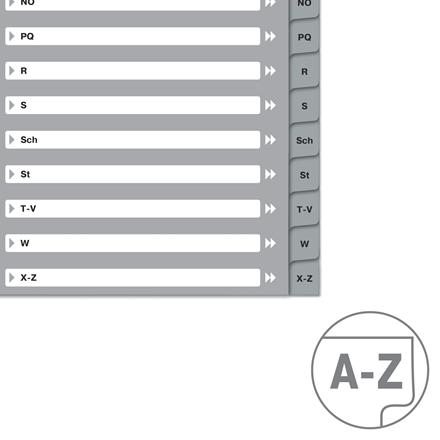 Immagine prodotto von Indice A4, A-Z