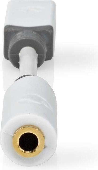 Produktbild Nedis CCBW65950WT01 USB-Adapter USB 2.0 USB-C™ Stecker 3.5 mm Buchse 0.1 m Rund Vergoldet PVC Weiss