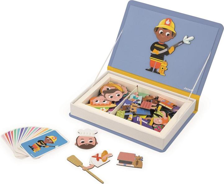 Actual product image Janod Magnetibook - Beroepen (English, French, German, Italian, 3 - 6 years)