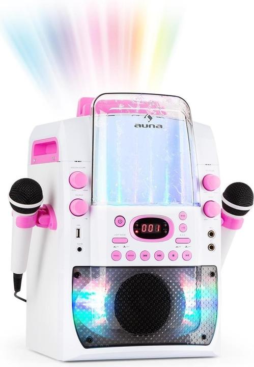 Produktbild Auna Kara Liquida BT Karaoke Anlag, Weiss/Pink (Netzbetrieb)