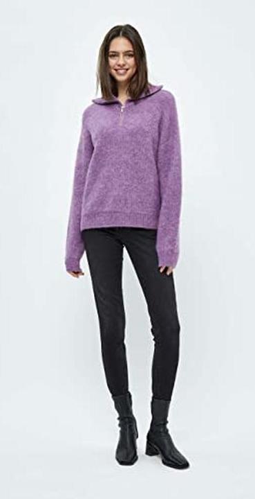 Produktbild Desires Gerippter Strickpullover mit Reissverschlussfront und Rollkragen (XS)