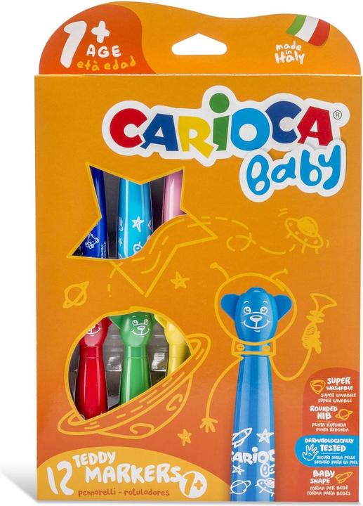 Image du produit Carioca Stylos en fibres Bébé Nounours 1+ (Multicolore, 12 x)