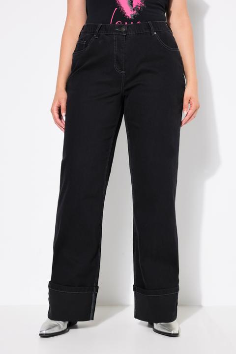 Produktbild Ulla Popken Jeans Mary, weites Bein, Komfortbund, Umschlag (58)
