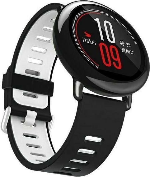 Beline pasek Watch 22mm Double Color Silicone czarno-biały black/white box