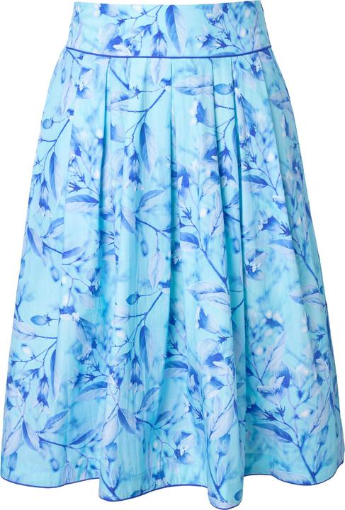 Actual product image Ulla Popken Pleated Country Floral Print Skirt (56)