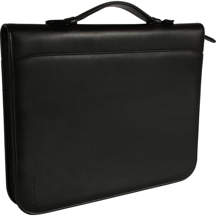 Produktbild Soennecken Schreibmappe ESSEN Masse: 37 x 30 x 4,5 cm (B x H x T) Werkstoff: Lederimitat Farbe: schwarz (A4, 1 x)
