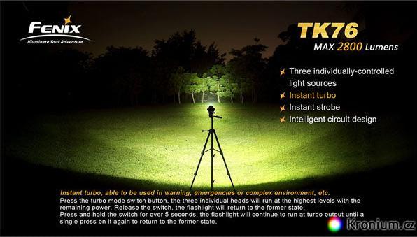 Actual product image Fenix Tk76 (22.20 cm, 2800 lm)