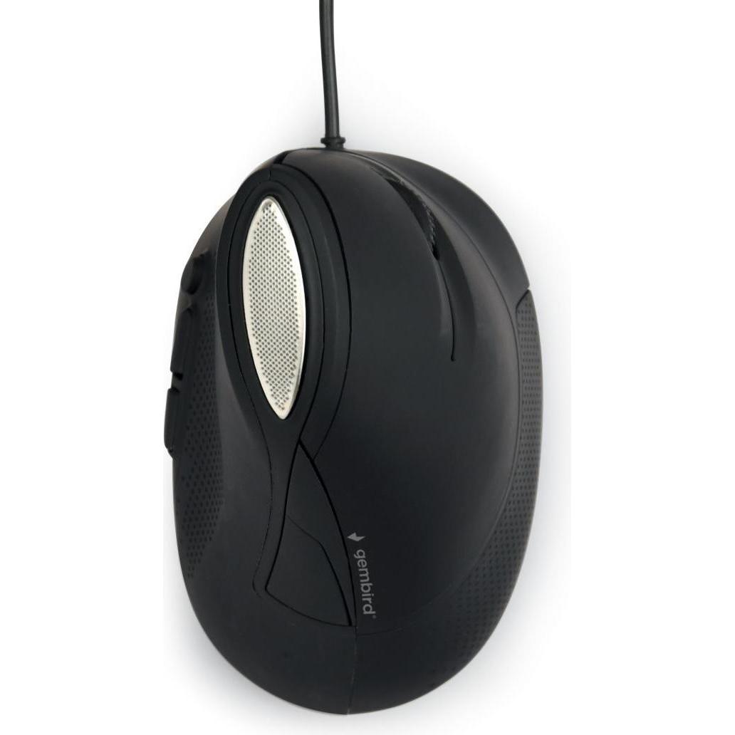 Gembird MUS-ERGO-03 6-button opt mouse (Kabelgebunden), Maus, Schwarz