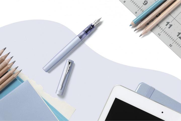 Immagine prodotto Parker Pen Scooter Vector XL Metallic C.C F (Argento-Blu, 1 x)