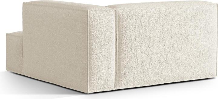 Image du produit Micadoni Bouclé Chaise Longue Droite, "Nuria", 1 Place, Ivoire, 147x147x72 Fabriqué en Europe (Méridienne)