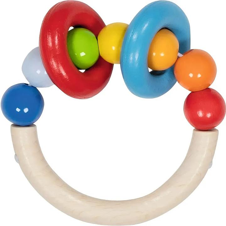 Produktbild Goki Greifling halbrund mit Perlen und 2 Ringen