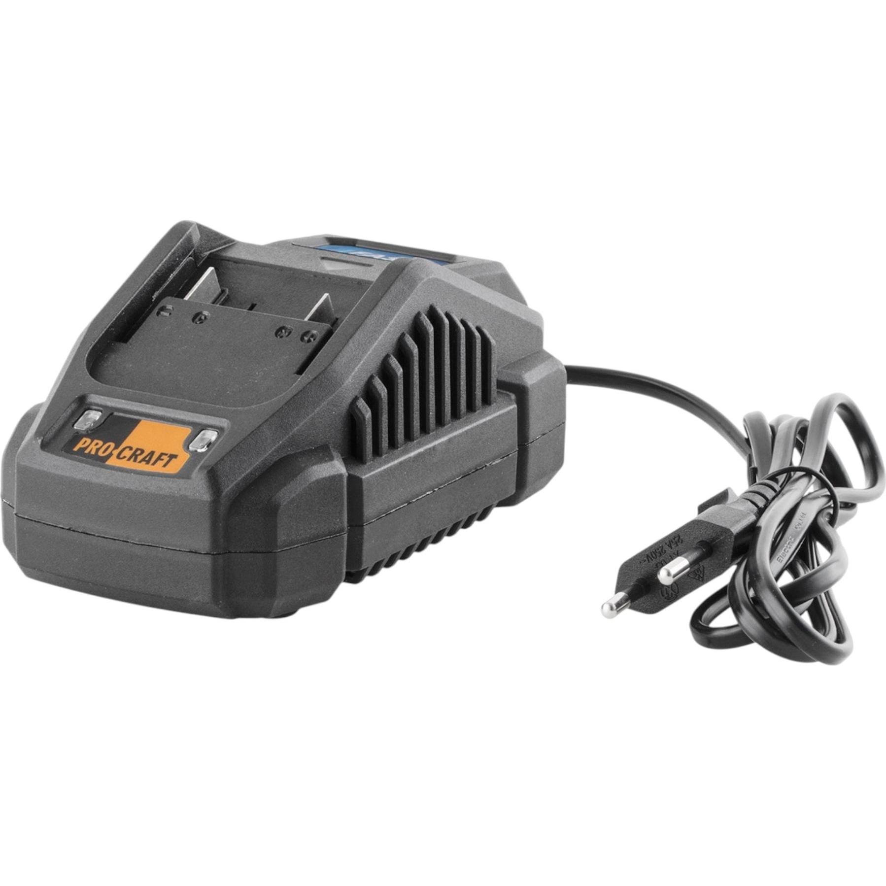 Procraft, Batteria + Caricatore, Caricabatterie 20/2.4A 20 V 2,4 A per batterie agli ioni di litio (20 V)