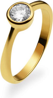 Image du produit Natsumi Schmuck Bague Solitaire en or jaune 18C/750 avec zirconium (54, Or 750/18 K)
